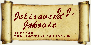 Jelisaveta Jaković vizit kartica